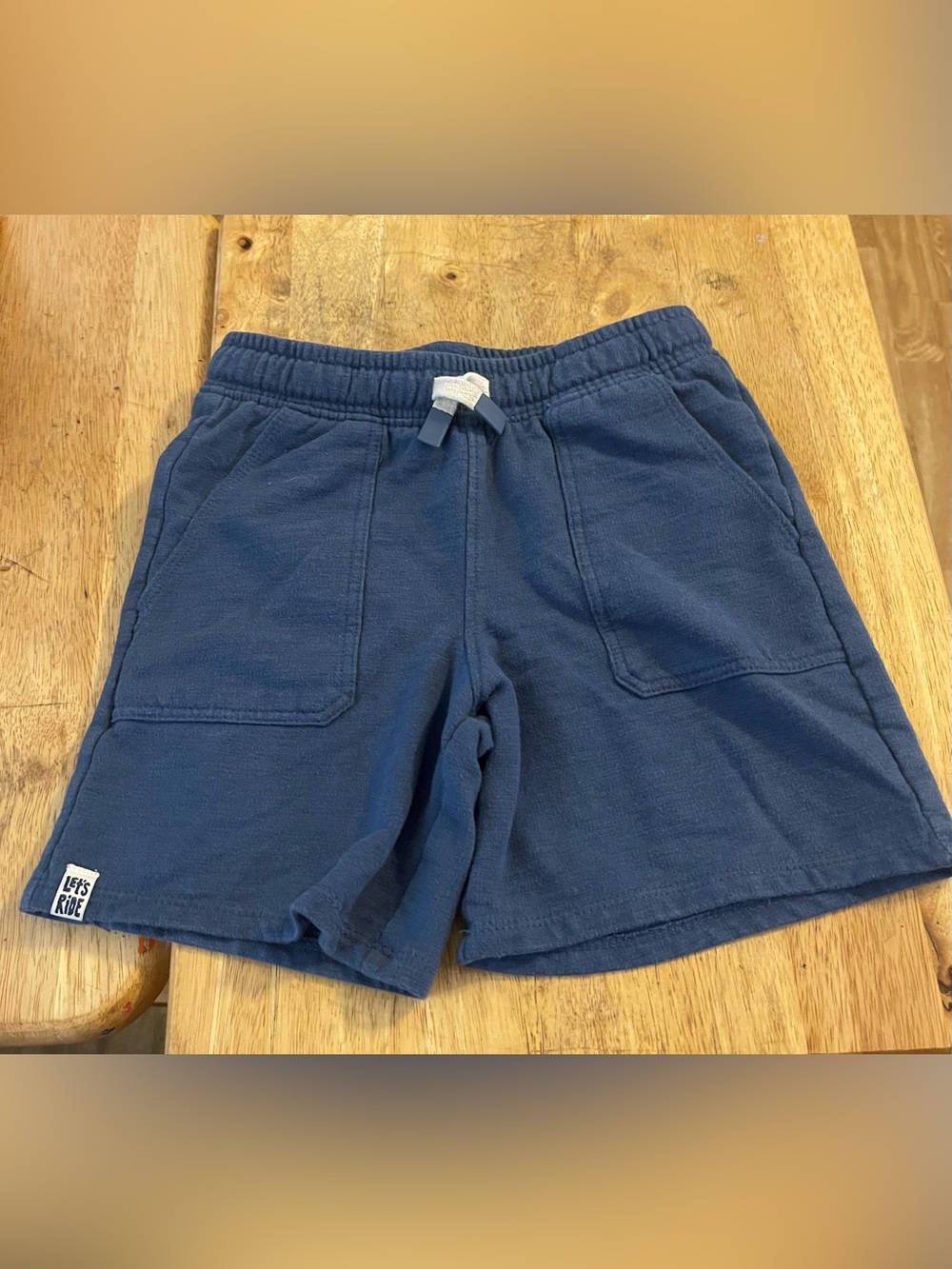 Kids blue shorts with drawstring and pockets/size 5